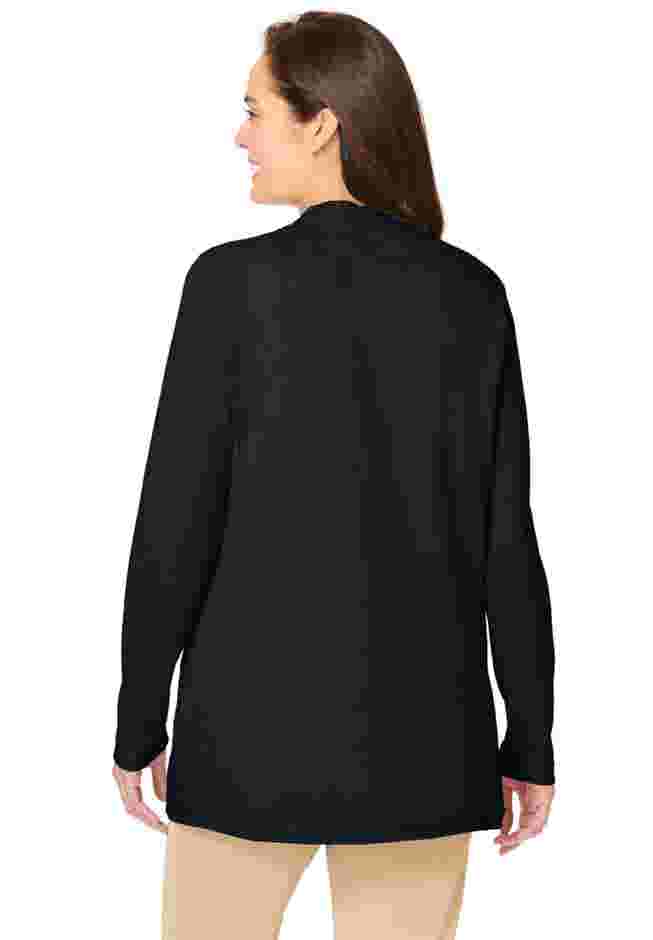 Zip Front Shaker Cardigan image number 1