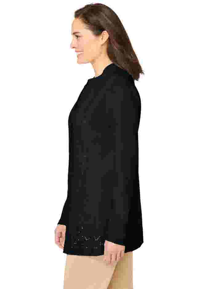 Zip Front Shaker Cardigan image number 2