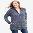 Zip Front Shaker Cardigan image number null