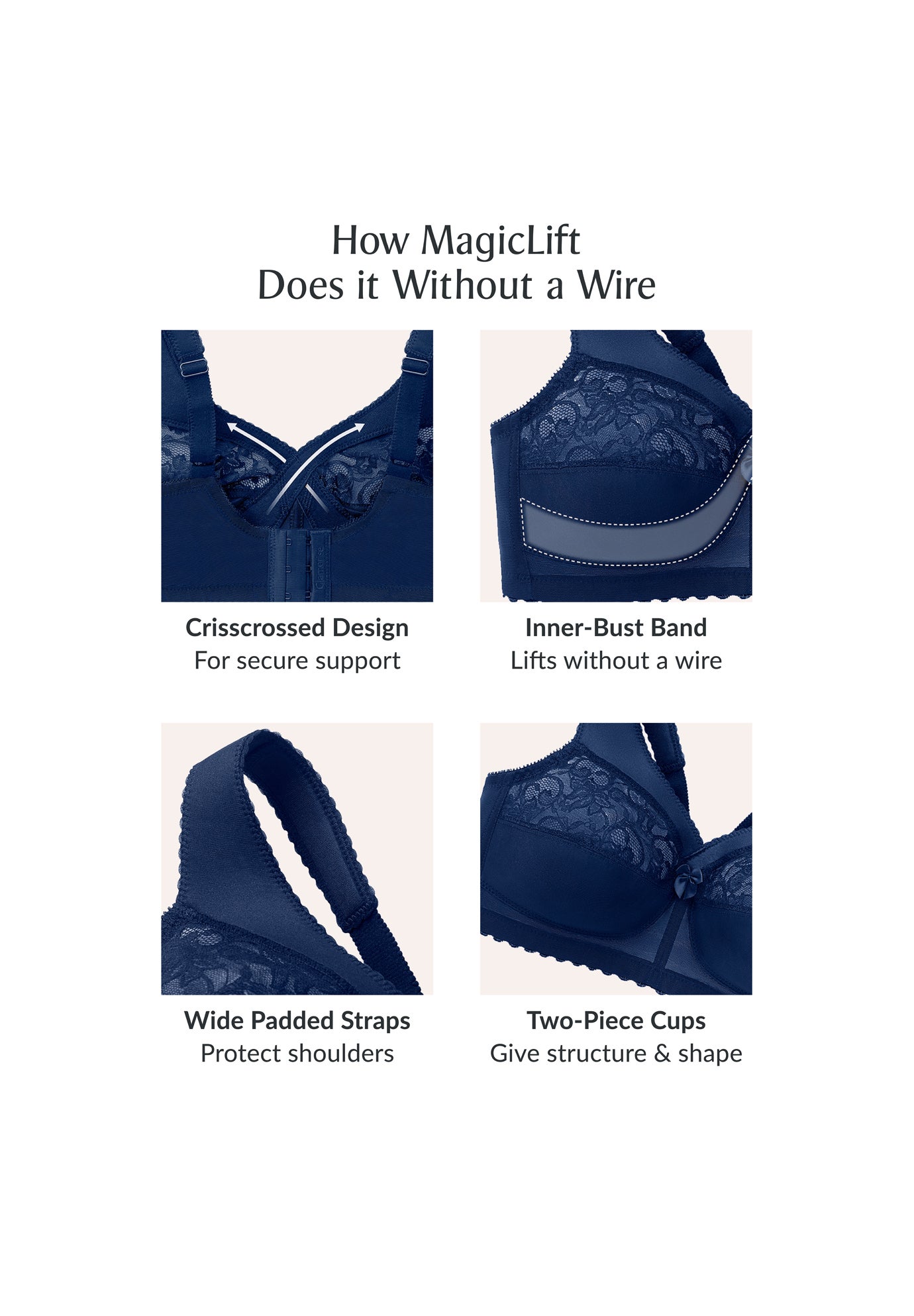 Glamorise® Magic Lift® Support Wireless Bra 1000 image number 4