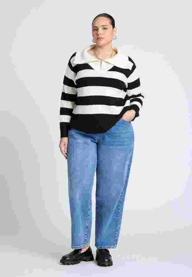 Striped Quarter Zip Sweater image number 2