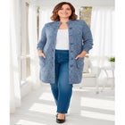 Marled Jacket Duster Sweater image number null