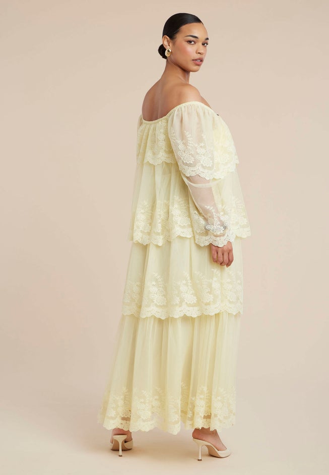 Tiered Lace Maxi Dress image number 2