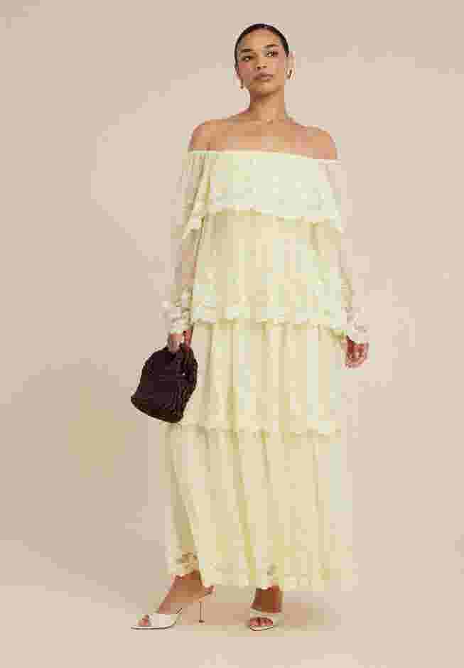 Tiered Lace Maxi Dress image number 3