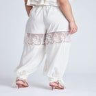 Balloon Pant With Lace And Tie Hem image number null