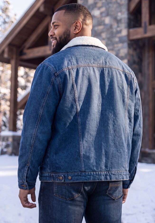Sherpa-lined Trucker Jacket image number 1