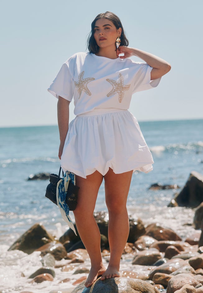 Mini Bubble Hem Skirt image number 0