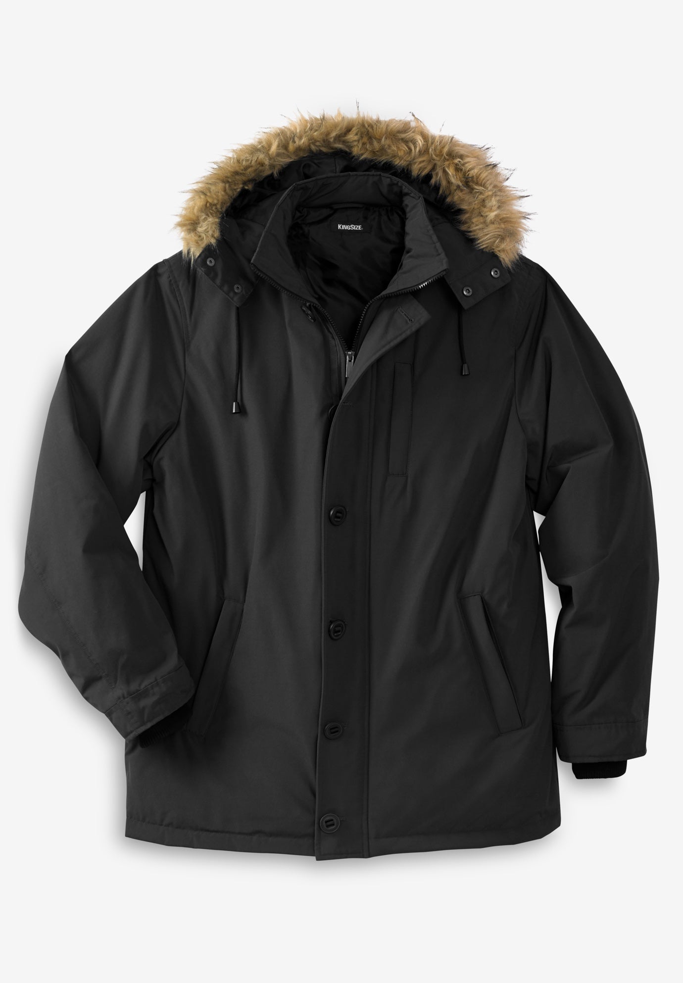 Arctic Down Parka with Detachable Hood and Insulated Cuffs image number 0