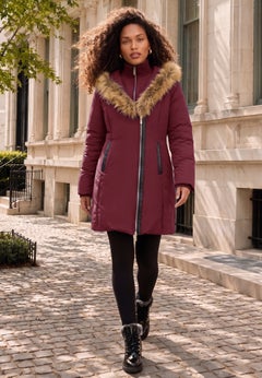 Plus Size Double Layer Puffer Coat