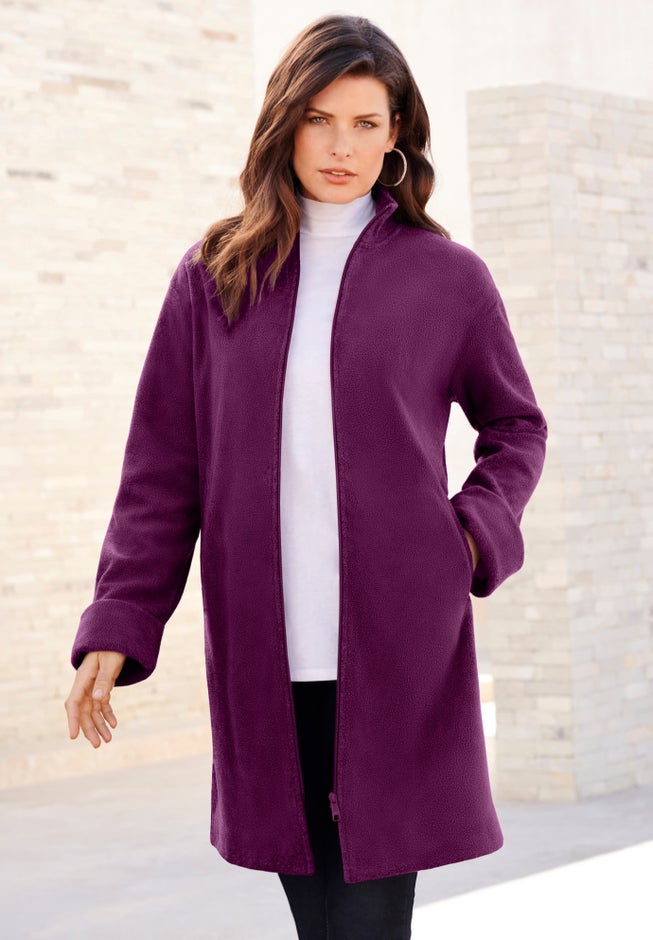 Plus Size Fleece Driving Coat image number 5