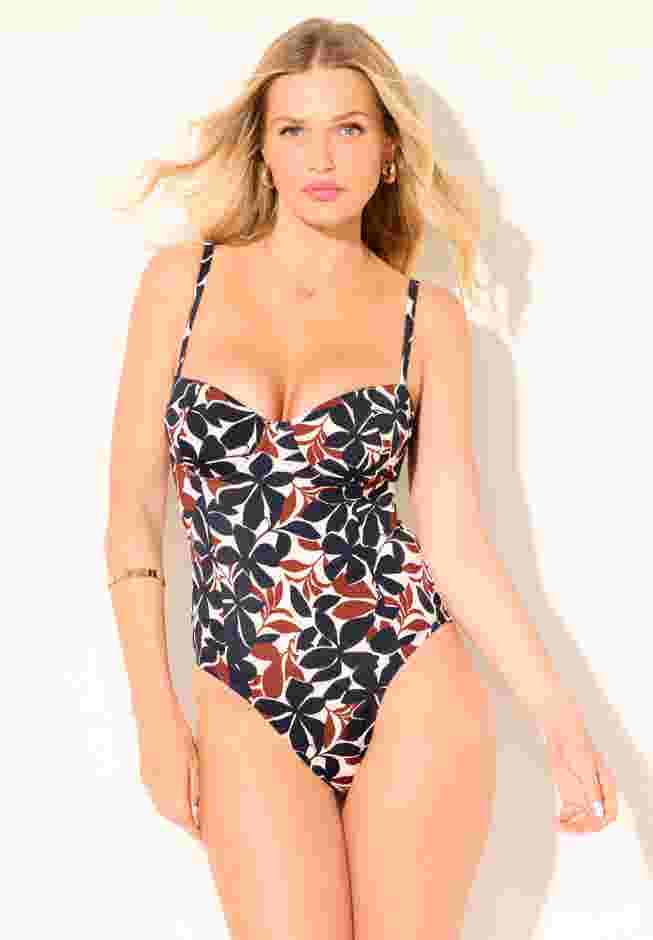 Princess Seam Underwire One Piece Swimsuit image number 1