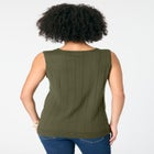 Plus Size Drop Needle Tank Lightweight Sweater Knit image number null