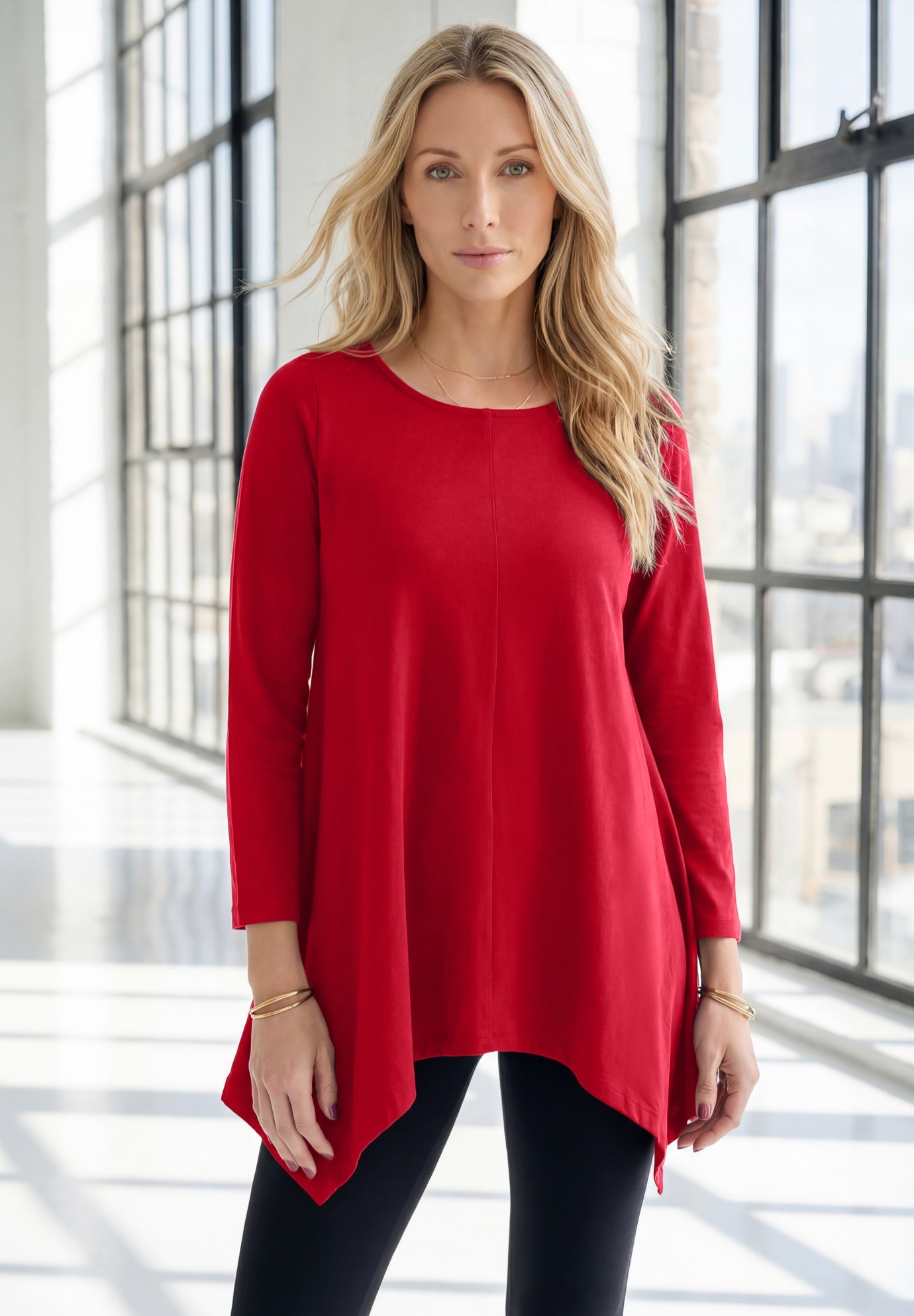 Plus Size Ultimate Handkerchief Hem Tunic image number 0