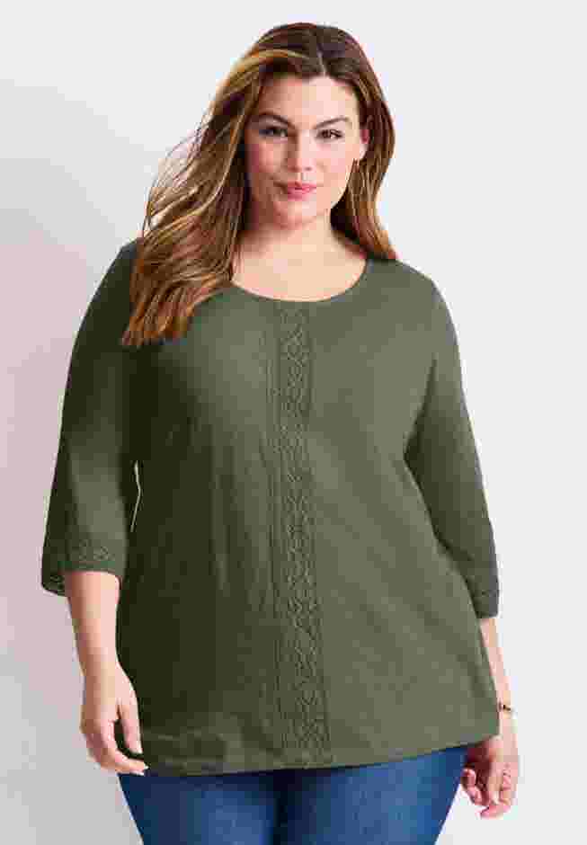Crochet Trim Tunic image number 0