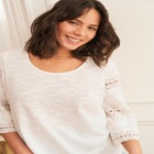 Eyelet Trim Tee image number null