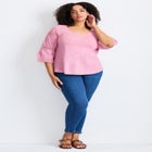 Eyelet Trim Tee image number null