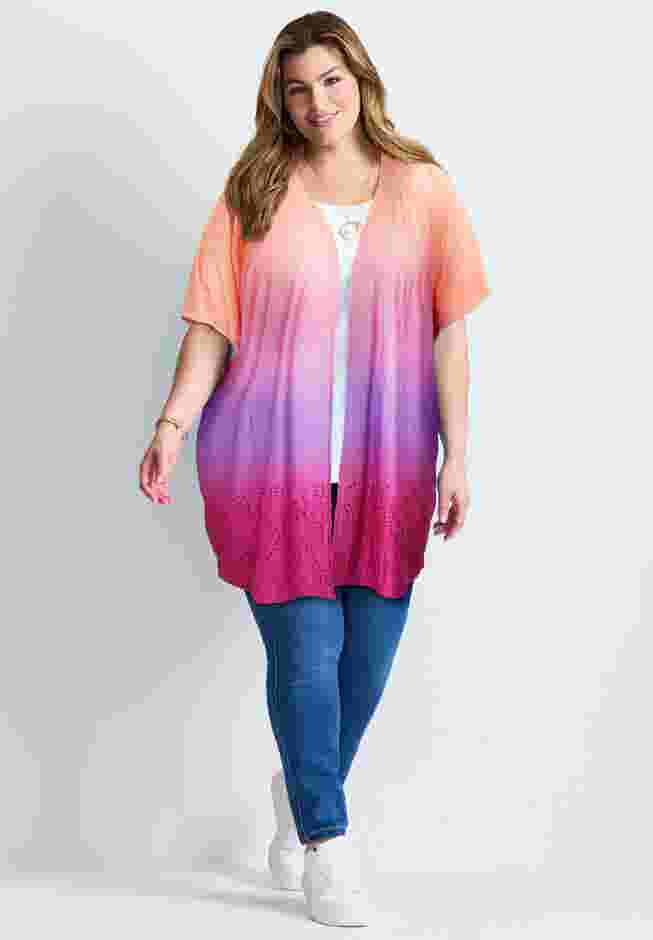 Knit Eyelet Kimono image number 0
