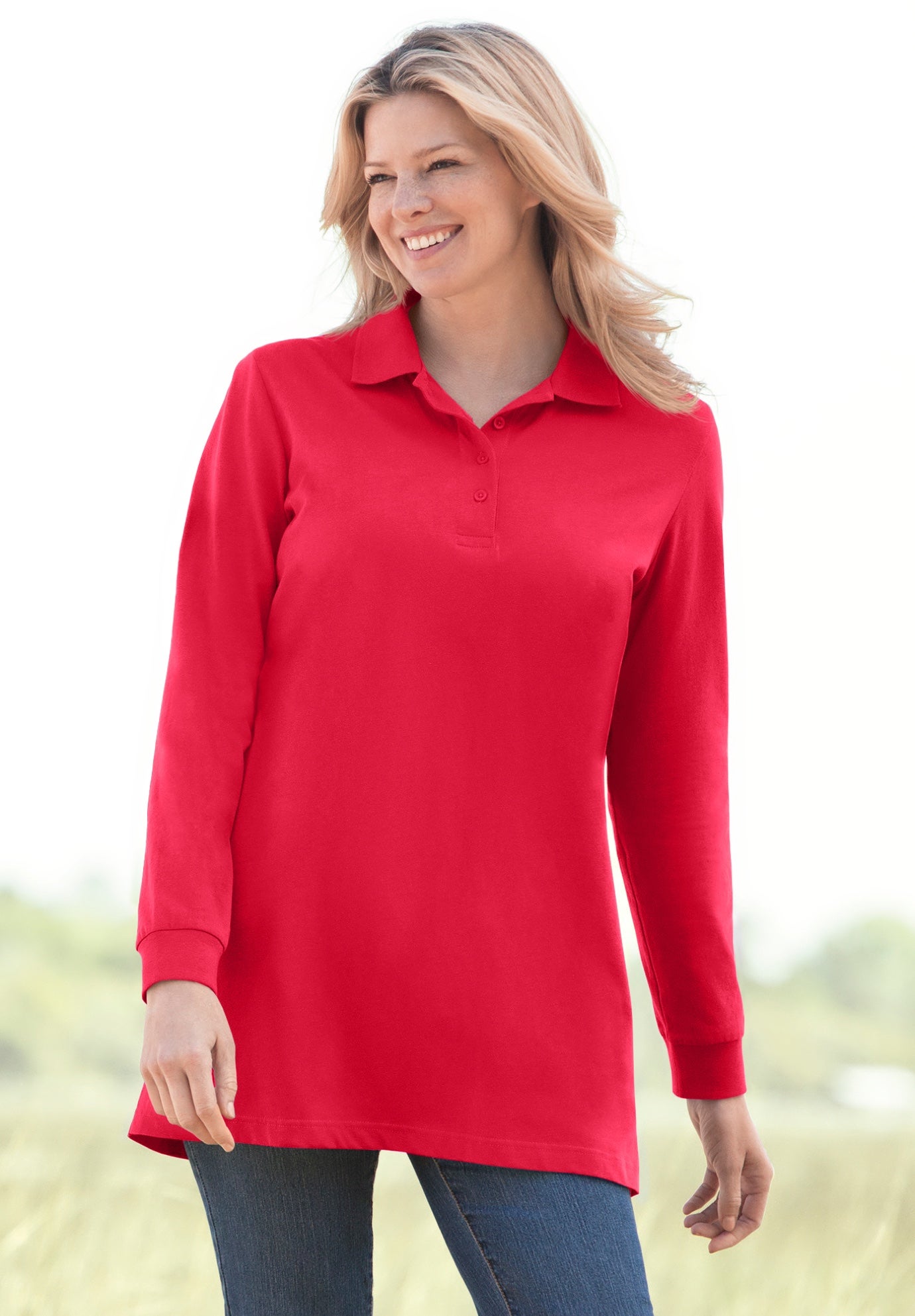 Long-Sleeve Polo Shirt image number 0