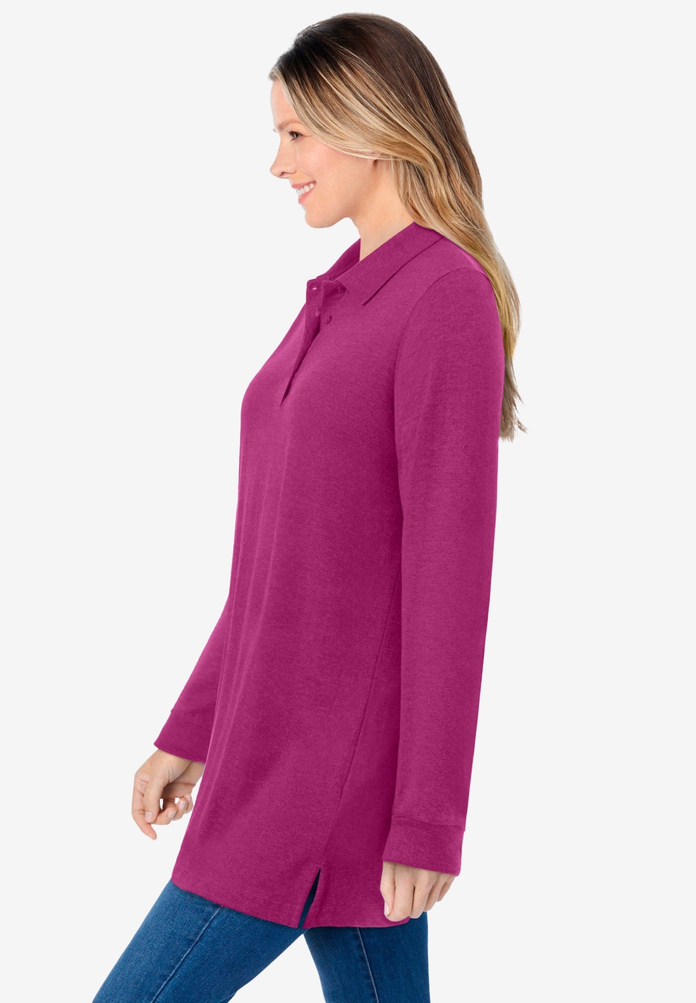 Long-Sleeve Polo Shirt image number 2