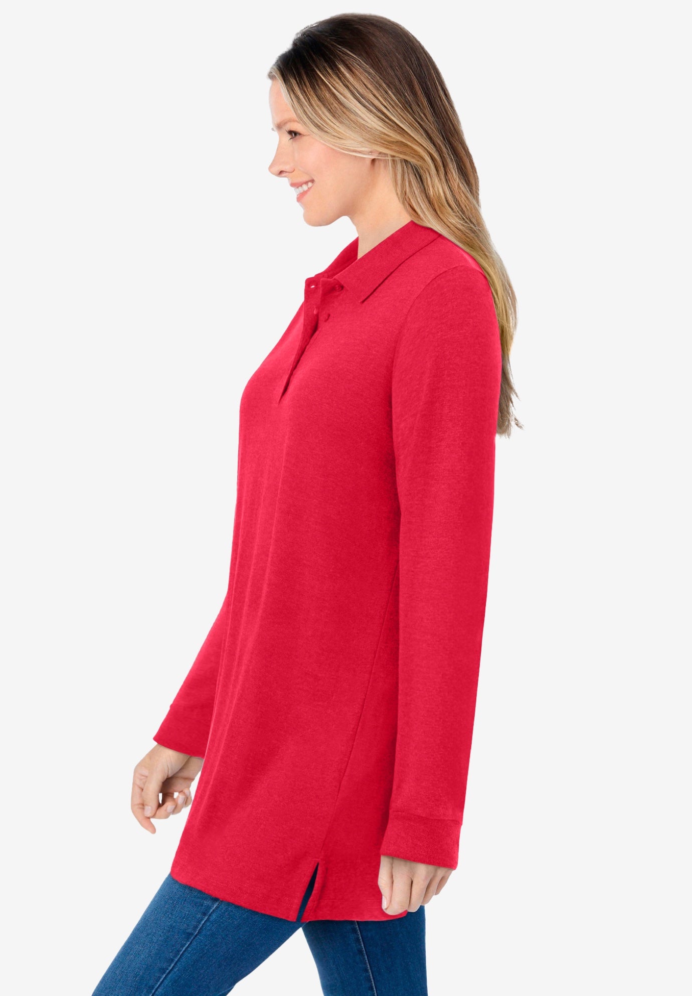 Long-Sleeve Polo Shirt image number 2