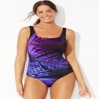 Chlorine Resistant Square Neck Tank One Piece Swimsuit image number null
