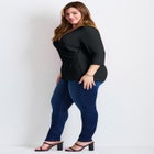Side Ruched Faux Wrap Top image number null