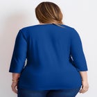 Side Ruched Faux Wrap Top image number null