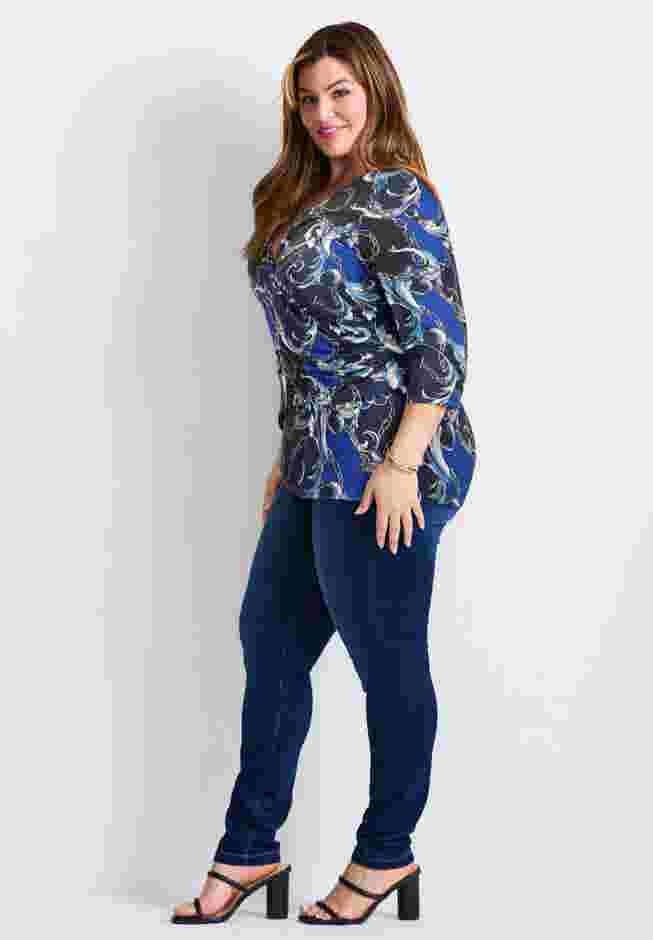 Side Ruched Faux Wrap Top image number 2