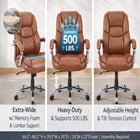 500 lbs. Weight Capacity Memory Foam Office Chair image number null