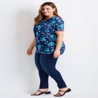 Triple Keyhole Short Sleeve Tee image number null