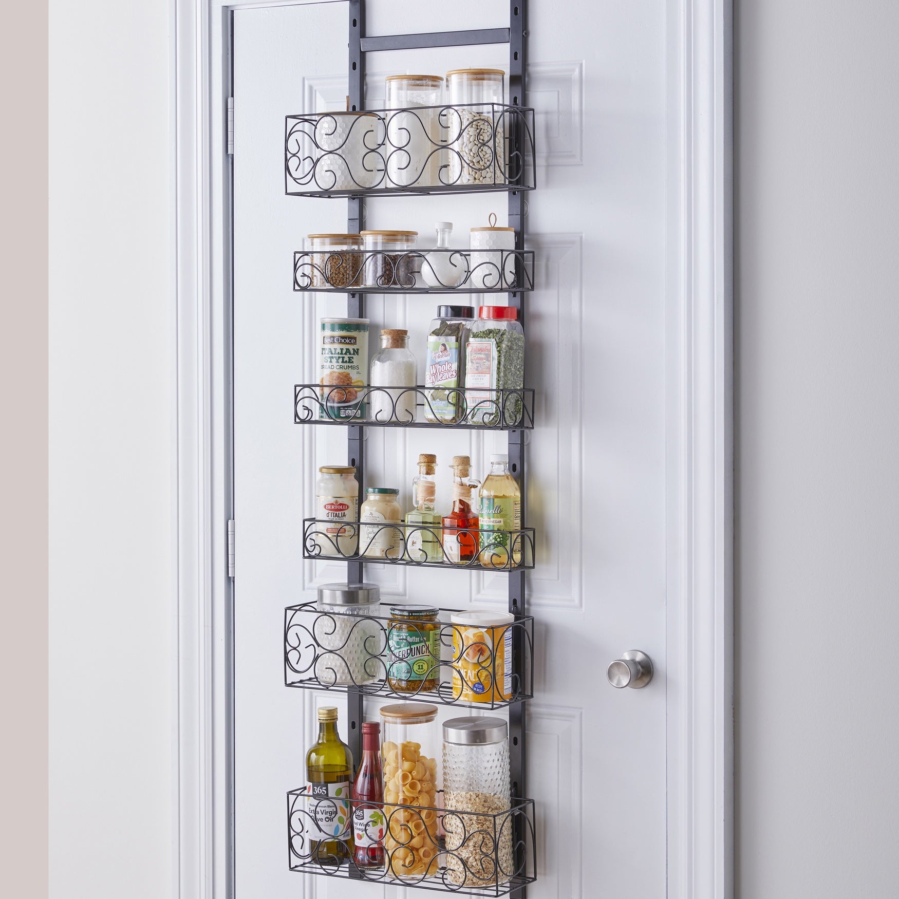 Scroll 6-Tier Over-The-Door Pantry Organizer image number 0