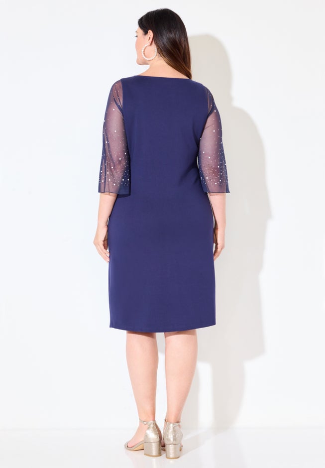 Ponte Knit Pencil Dress image number 1