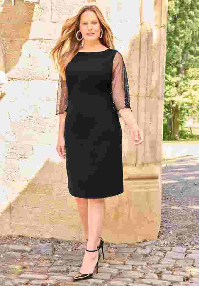 Ponte Knit Pencil Dress image number 0