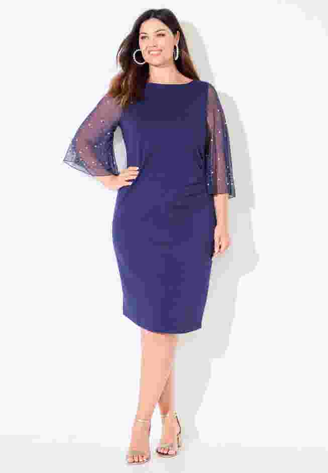 Ponte Knit Pencil Dress image number 0