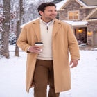 Wool-Blend Long Overcoat image number 0