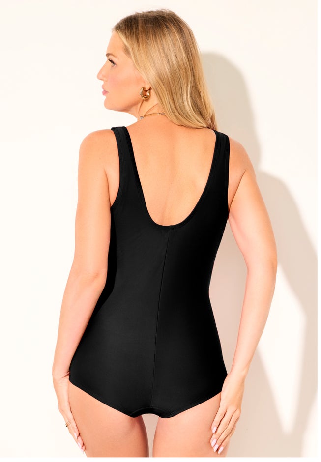 Sarong Front One Piece Swimsuit image number 7