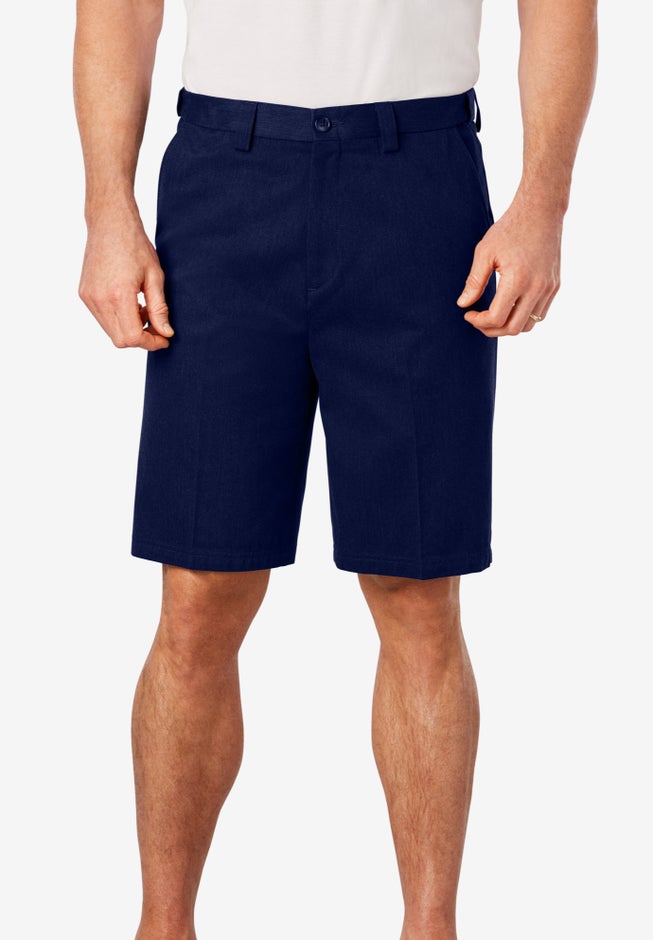 Wrinkle-Free Expandable Waist Plain Front Shorts image number 1