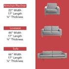 Adjustable Cushion Support Seat Savers, Loveseat image number null