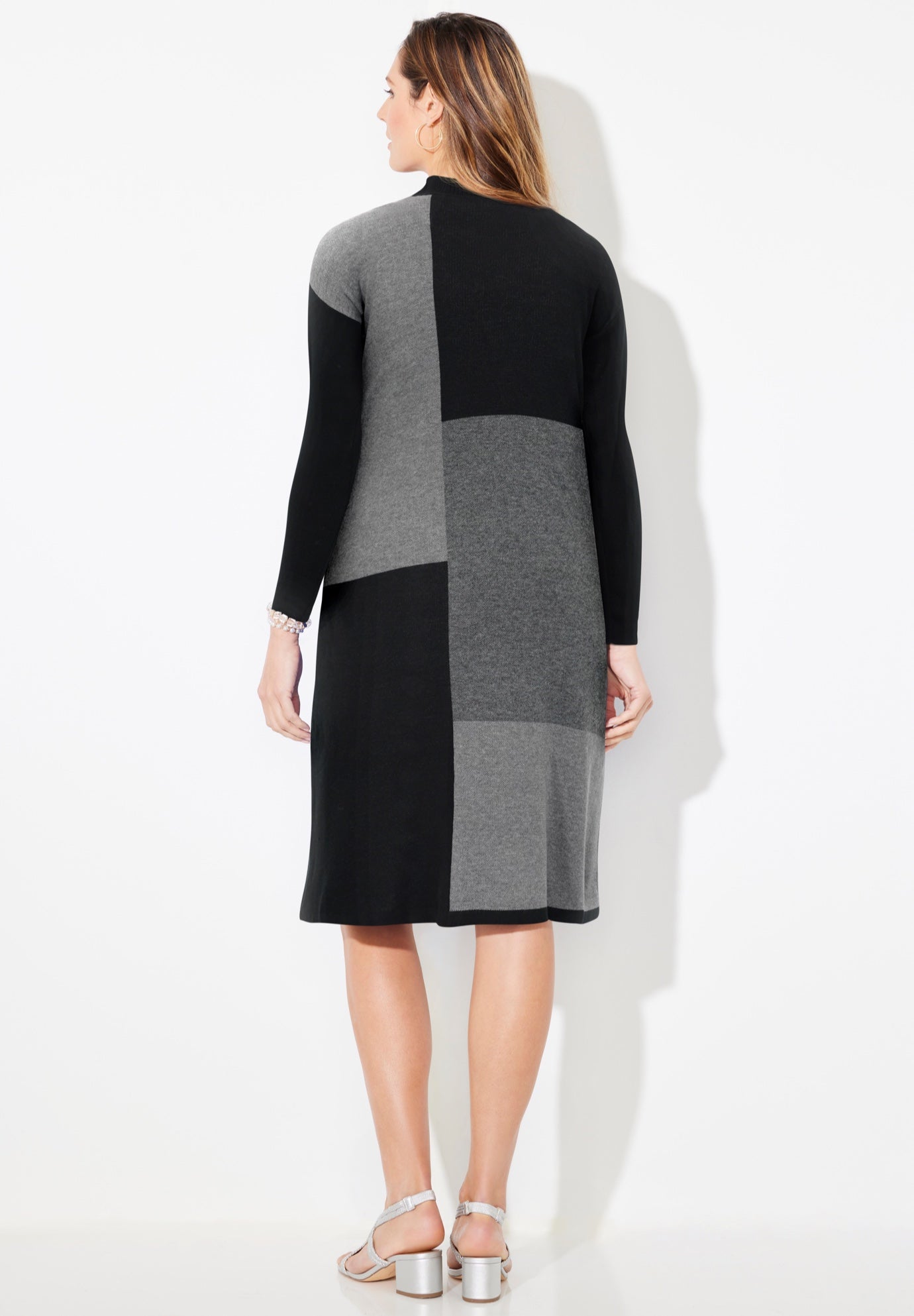 Colorblock Sweater Dress image number 1