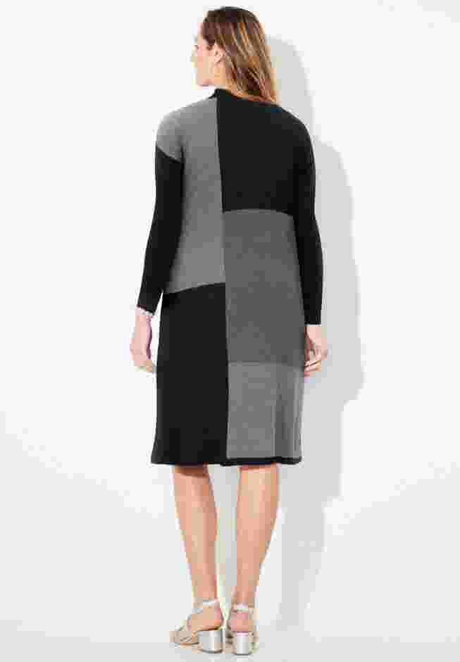 Colorblock Sweater Dress image number 1