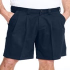 Wrinkle-Free Expandable Waist Pleat Front Shorts image number null