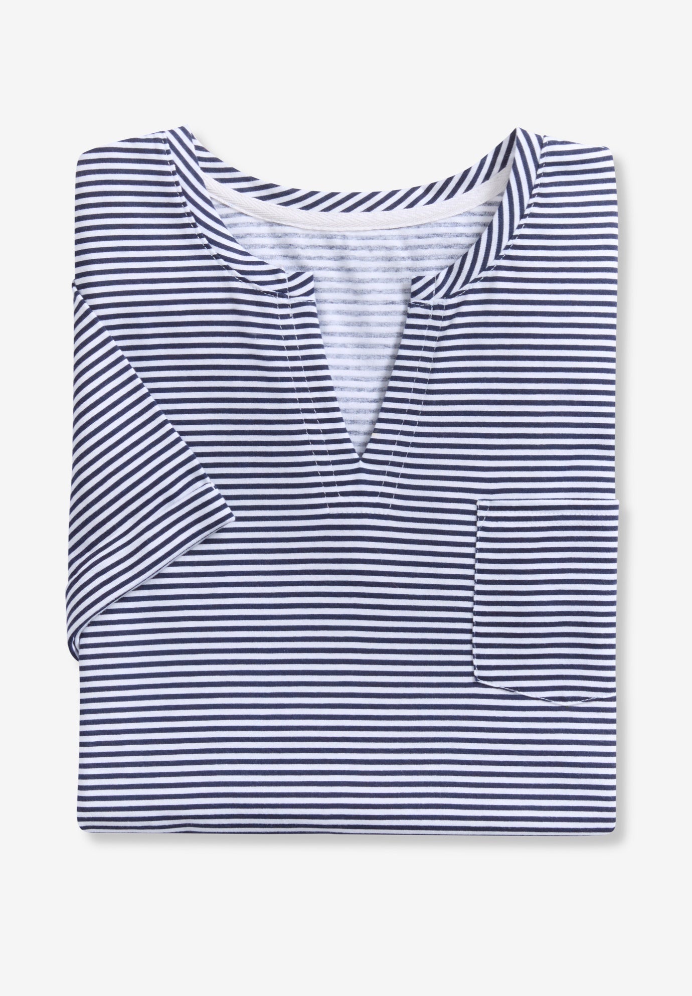 Notch-Neck Pocket Tee image number 3