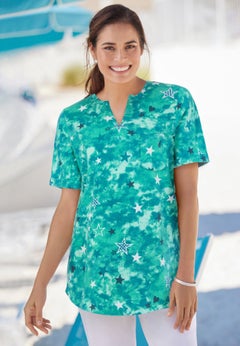 Notch-Neck Pocket Tee