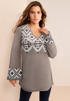 Fit And Flare Tunic Sweater