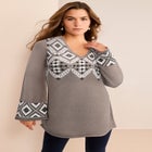 Fit And Flare Tunic Sweater image number null