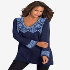 Fit And Flare Tunic Sweater image number null