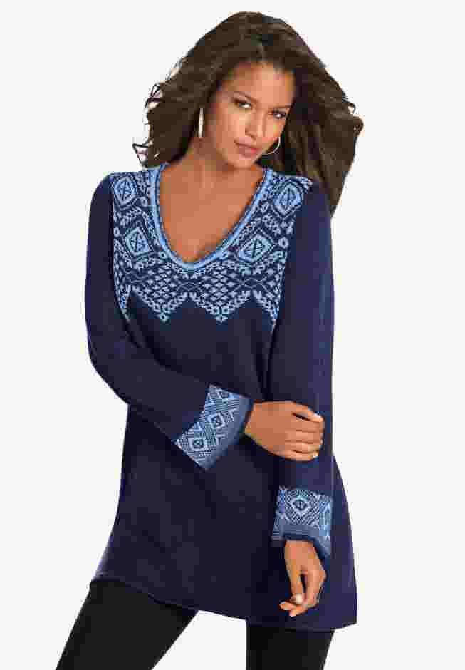 Fit And Flare Tunic Sweater image number 0