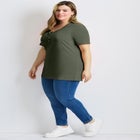 Short Sleeve Henley Tunic image number null