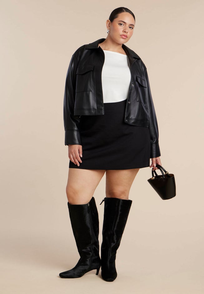 Calf Hair Kitten Heel Boot image number 1