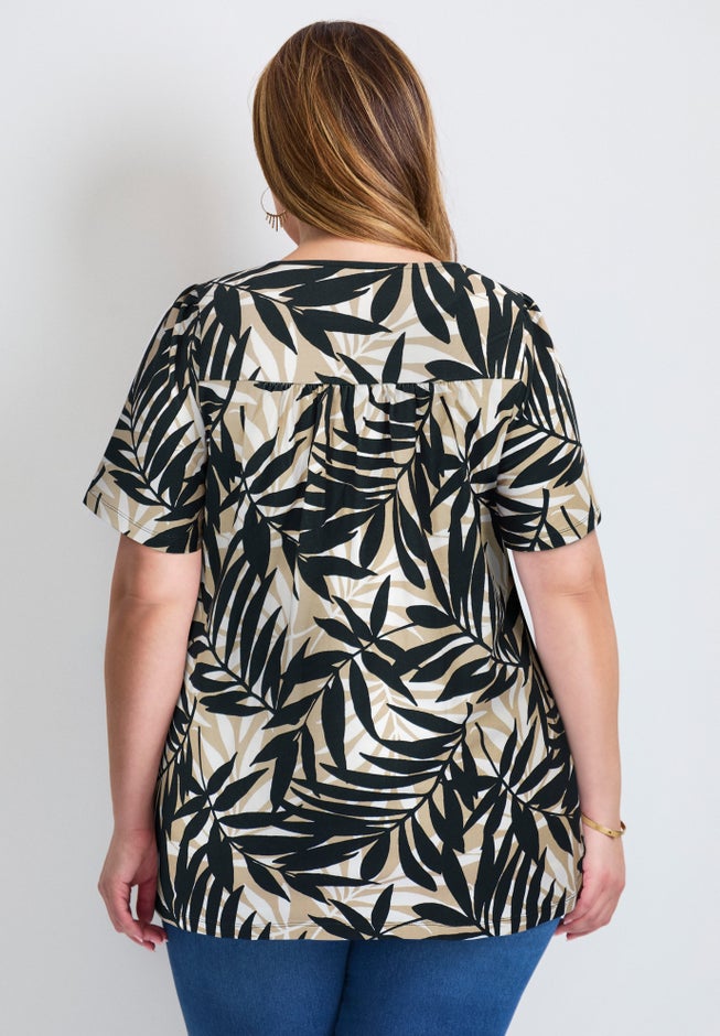 Smocked Squareneck Top image number 1